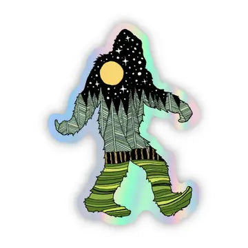 Holographic Big Foot Wilderness Sticker - Game On