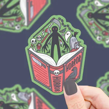 Horror Book Club Scary Bookish Vinyl Sticker - Game On