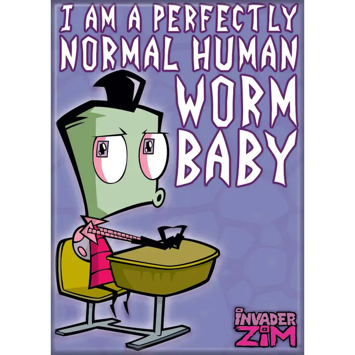 Invader Zim Perfectly Normal Human Worm Baby Magnet - Game On