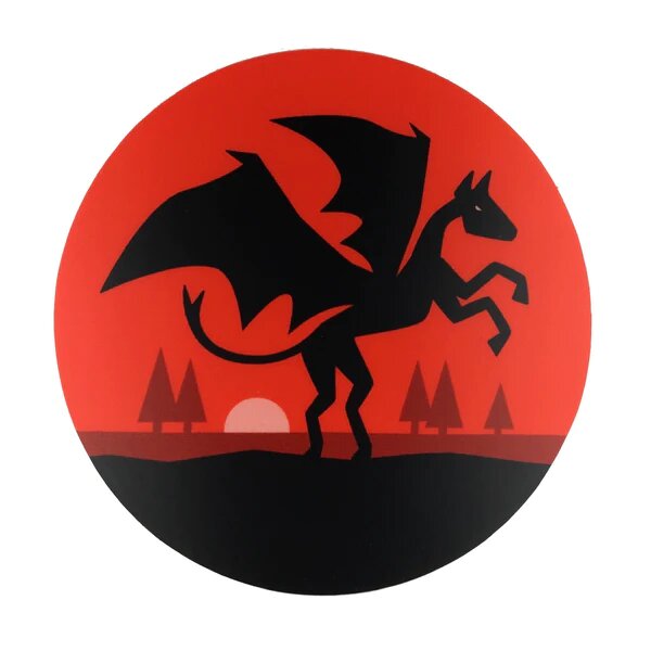 Jersey Devil circle sticker - Game On