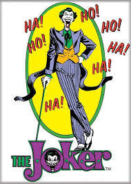 Joker Leaning on Cane Magnet - Game On