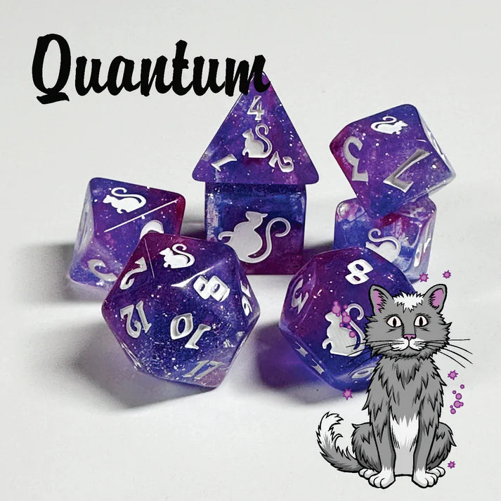Kitty Clacks Quantum - RPG Dice Set - Game On
