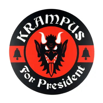 Krampus For President circle sticker - Game On