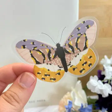 Lavender & Yellow Butterfly Sticker - Game On
