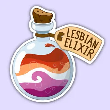 Lesbian Elixir - LGBTQ Pride Sticker - Game On
