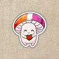 Lesbian Pride Flag Mushroom Sticker - Game On