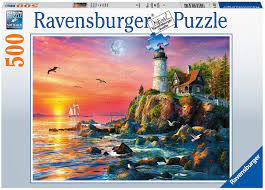 Lighthouse at Sunset 500 pc Puzzle - Game On
