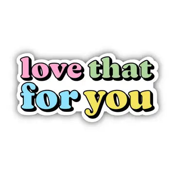 Love That For You Multicolor Lettering Aesthetic Sticker - Game On