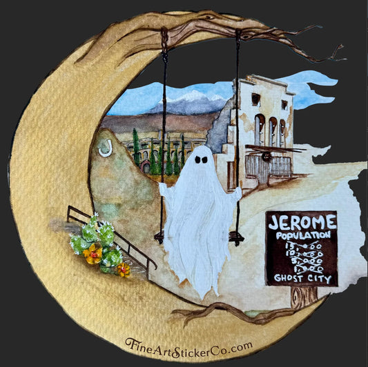 Lunar Boo, Jerome, AZ Sticker - Game On