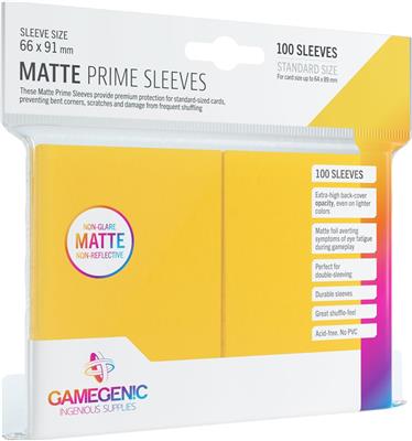 MATTE Prime Sleeves: Yellow - Game On
