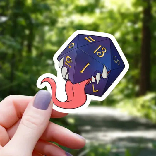 Mimic Monster Galaxy D20 Sticker - Game On