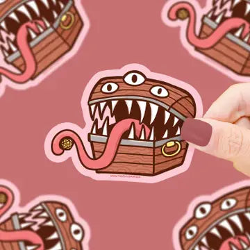 Mimic Treasure Chest Vinyl Sticker - Game On