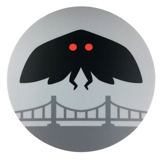 Mothman Minimalist Circle Sticker - Game On