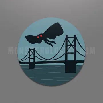 Mothman Point Pleasant Circle Sticker - Game On