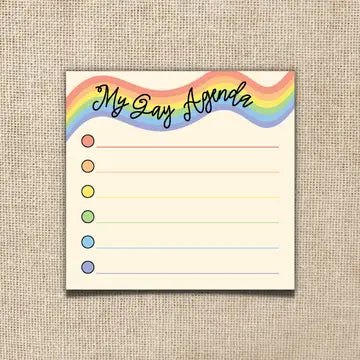 My Gay Agenda Sticky Notes - Game On
