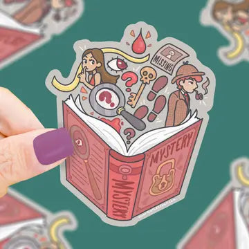 Mystery Book Club Bookish Novel Vinyl Sticker - Game On