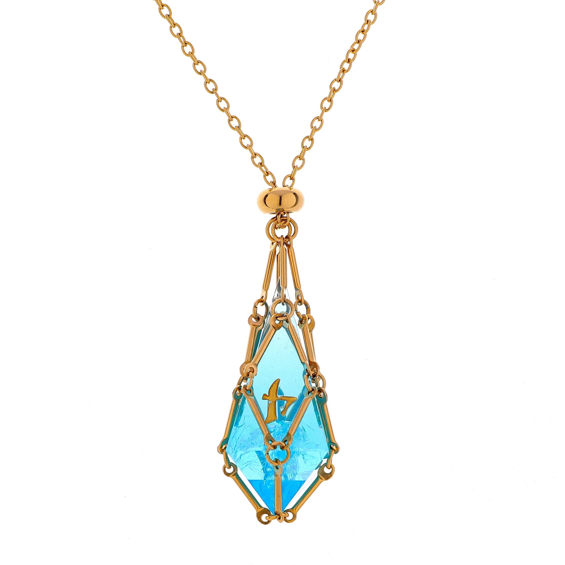 Mysticage Dice Chain Necklace with D4 - Gold Chain - Game On