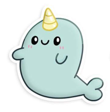 Narwhale Sticker - Game On