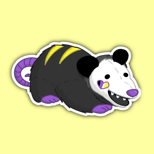 Nonbinary Possum Sticker - Game On