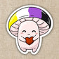 Nonbinary Pride Flag Mushroom Sticker - Game On