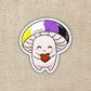 Nonbinary Pride Flag Mushroom Sticker - Game On