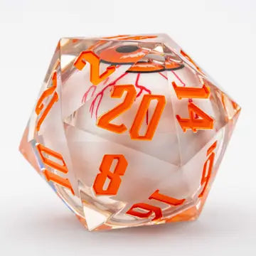 Orange D20 - Moving Eyeball - Game On