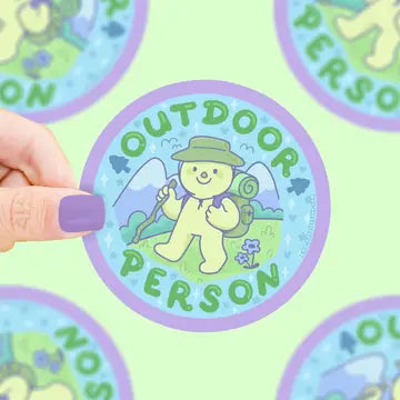 Outdoor Person, Nature, Hike, Little Guys, Vinyl Sticker - Game On