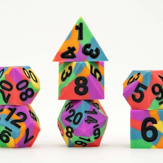 PRIDE Silicone Dice - Rainbow - Game On