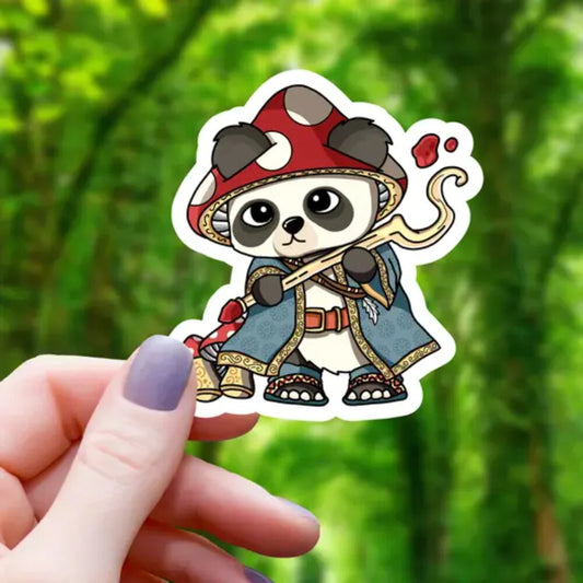 Panda Druid RPG Inspired Sticker - 3" - Game On