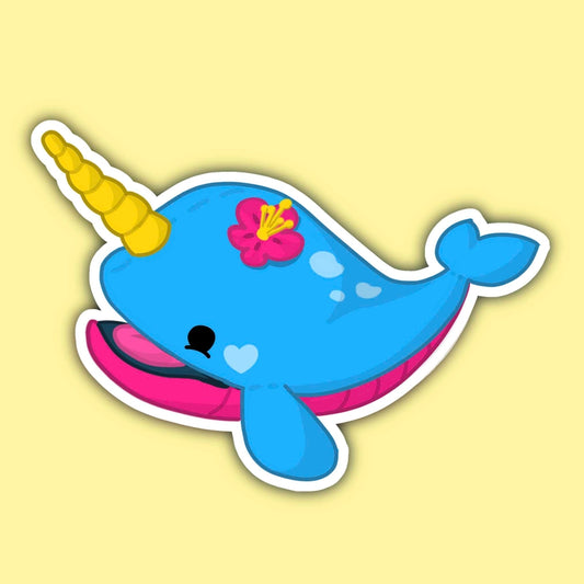 Pansexual Narwhal Sticker - Game On