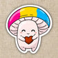 Pansexual Pride Flag Mushroom Sticker - Game On