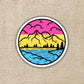 Pansexual Pride Mountainscape Flag Sticker - Game On
