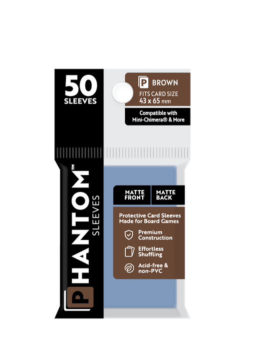 Phantom Sleeves: Brown Size (43mm x 65mm) Matte/Matte (50) - Game On