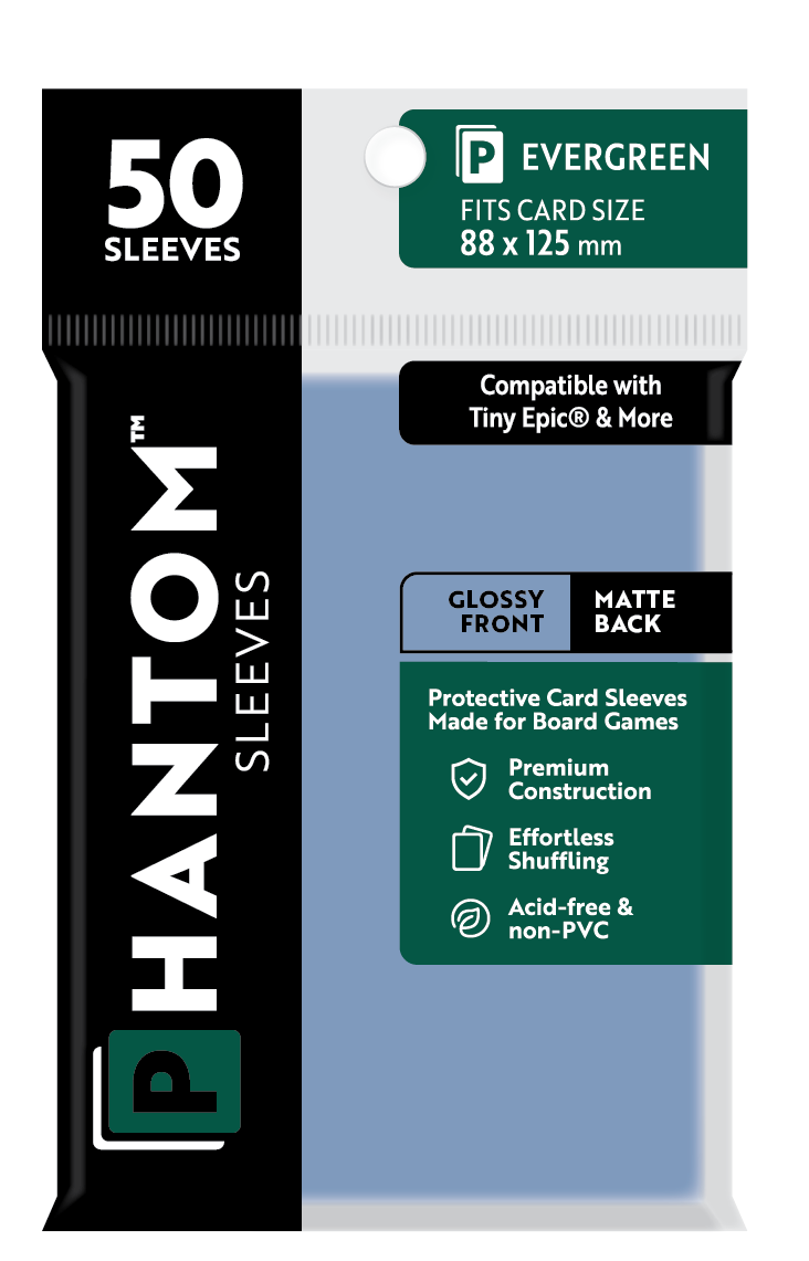 Phantom Sleeves: Evergreen Size (88mm x 125mm) Gloss/Matte (50) - Game On
