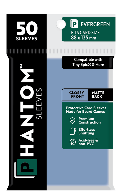Phantom Sleeves: Evergreen Size (88mm x 125mm) Gloss/Matte (50) - Game On