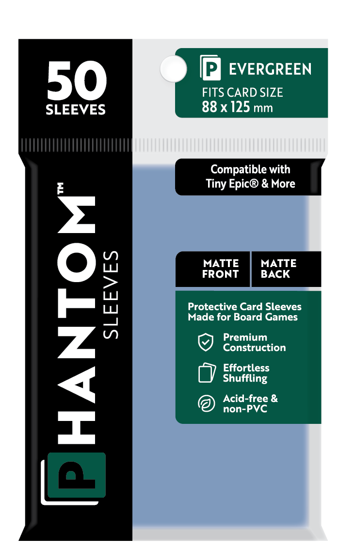 Phantom Sleeves: Evergreen Size (88mm x 125mm) Matte/Matte (50) - Game On