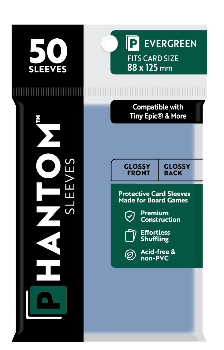 Phantom Sleeves: Evergreen Size (88mm x 125mm) Gloss/Gloss (50) - Game On