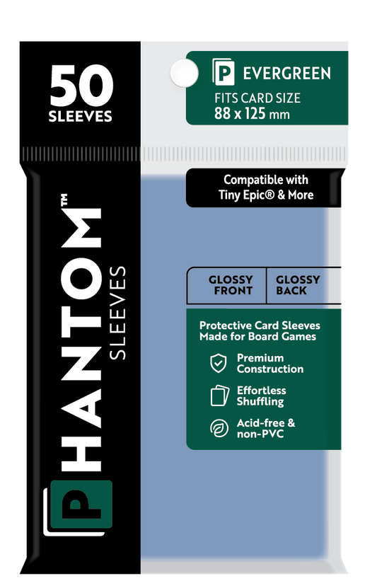 Phantom Sleeves: Evergreen Size (88mm x 125mm) Gloss/Gloss (50) - Game On