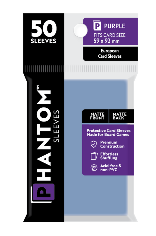 Phantom Sleeves: Purple Size (59mm x 92mm) Matte/Matte (50) - Game On