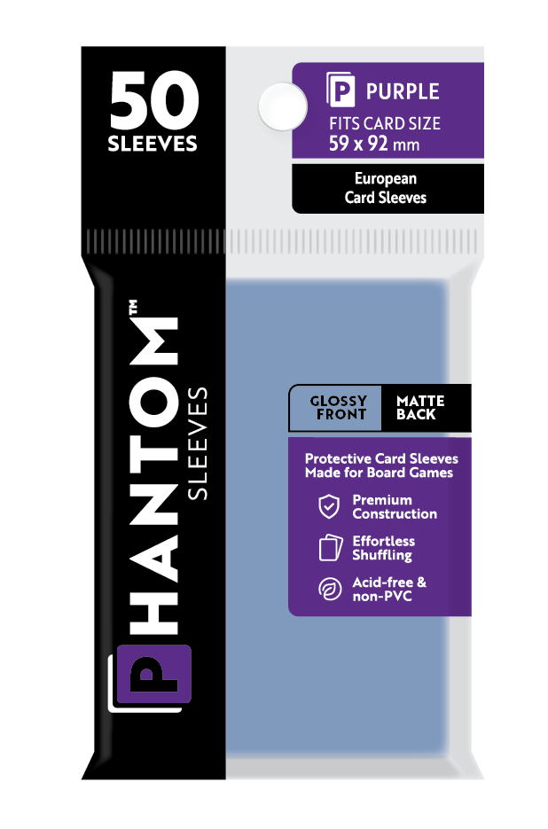 Phantom Sleeves: Purple Size (59mm x 92mm) Gloss/Matte (50) - Game On