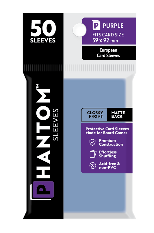 Phantom Sleeves: Purple Size (59mm x 92mm) Gloss/Matte (50) - Game On
