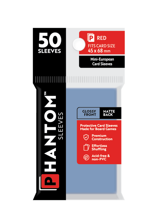 Phantom Sleeves: Red Size (45mm x 68mm) Gloss/Matte (50) - Game On