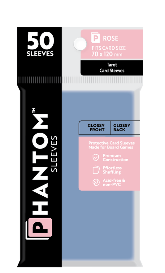 Phantom Sleeves: Rose Size (70mm x 120mm) Gloss/Gloss (50) - Game On