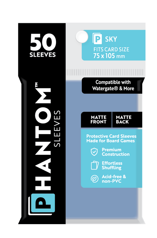 Phantom Sleeves: Sky Size (75mm x 105mm) Matte/Matte (50) - Game On