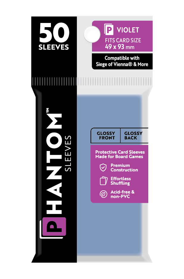 Phantom Sleeves: Violet Size (49mm x 93mm) Gloss/Gloss (50) - Game On