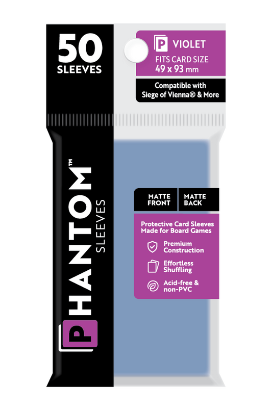Phantom Sleeves: Violet Size (49mm x 93mm) Matte/Matte (50) - Game On