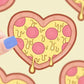 Pizza Heart Funny Food Art Pizza Lover Vinyl Sticker - Game On