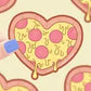 Pizza Heart Funny Food Art Pizza Lover Vinyl Sticker - Game On
