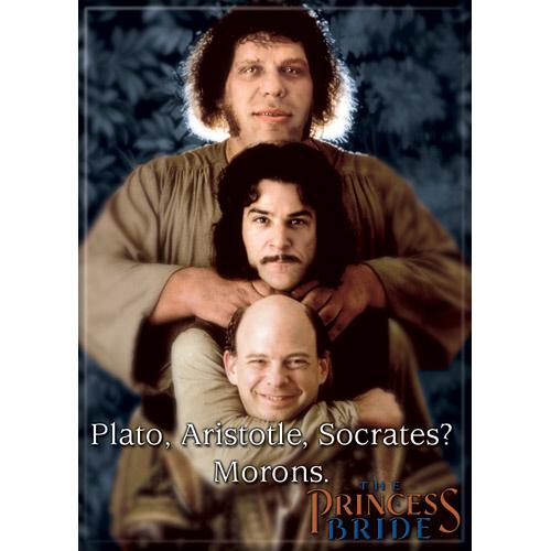 Plato, Aristotle, Socrates? - Princess Bride Magnet - Game On