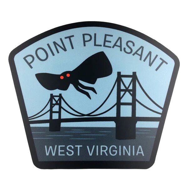 Point Pleasant, West Virginia Mothman Travel Sticker - Game On